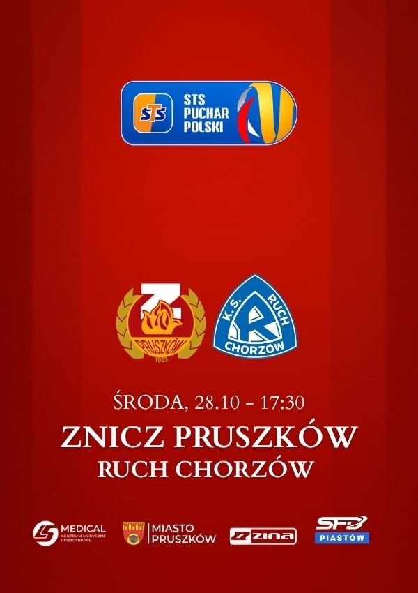 Bilety 1/16 finału STS Pucharu Polski: MKS Znicz Pruszków vs Ruch Chorzów
